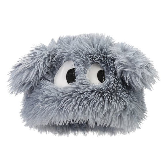 Bibifish Womens White Fluffy Puppy Shape Beanie Hat With Eye Decoration Soft Warm Lightweight Hat Daily Casual Wear Cute Trendy Hats