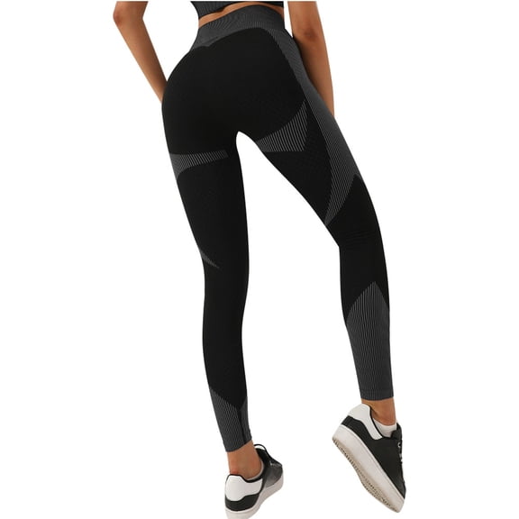 Bibifish Womens Workout Leggings Textured Booty Tights Ribbed Panel Design Compression Fit Highwaisted Workout Pants Plus Size Yoga Pants