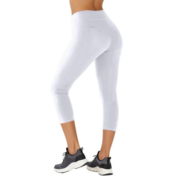 Bibifish Womens Yoga Pants Capri Yoga Pants High-Waist Soft Slim Fit Home Loungewear Comfortable Tummy Control Activewear For Ladies