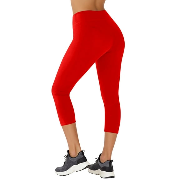 Bibifish Womens Yoga Pants Capri Yoga Pants High-Waist Soft Slim Fit Home Loungewear Comfortable Tummy Control Activewear For Ladies