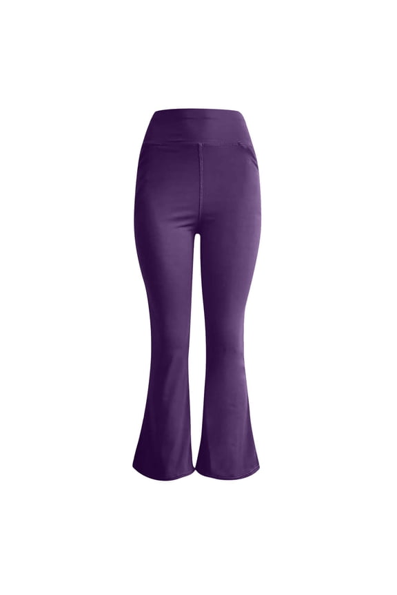 Womens Yoga Pants Flared High-Waist Full-Length Yoga Pants Dance Studio Charming Activewear Tummy Control Yoga Leggings