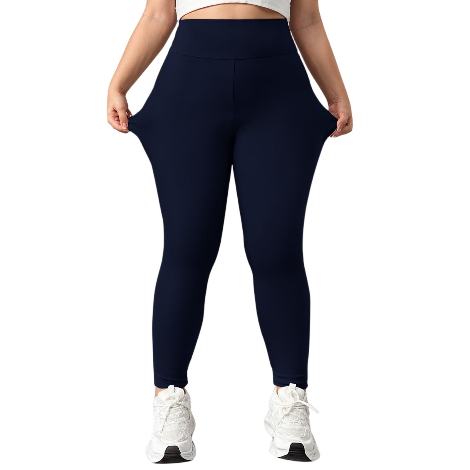 Bibifish Womens Yoga Pants Plus Size Yoga Pants High-Stretch Polyester ...