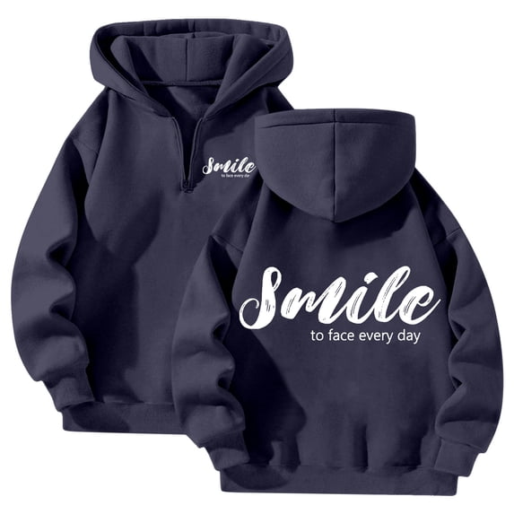 Bibifish Womens Zip Up Hoodies Athletic Letter Print Hooded Jackets Relaxed Fit Long Sleeve Casual Hooded Sweatshirts
