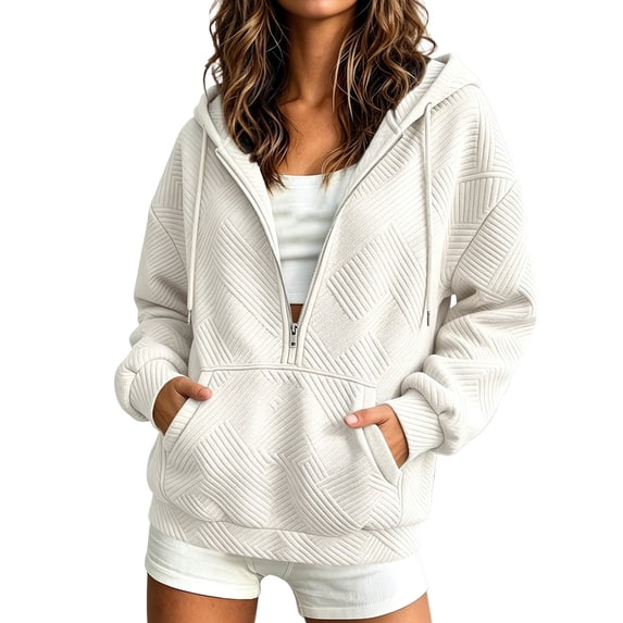 Bibifish Womens Zip Up Hoodies Hooded Sweatshirts Relaxed Fit Casual Jackets With Pockets