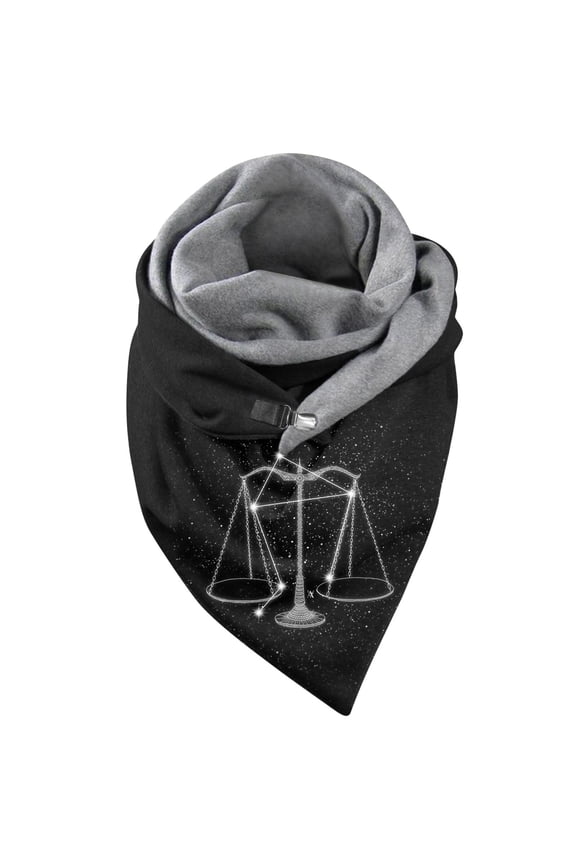 Womens casual animal printed Scarf Winter Retro style Warm Shawl with adjustable Buckle Soft cozy Streetwear & outings warp