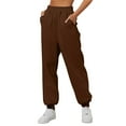 thumbnail image 1 of Bibifish Womens Sweatpants Wide Straight Leg Pants Lined Sweatpants With Pockets Pants High Waisted Sports Yoga Joggers Pants, 1 of 6