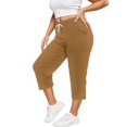 thumbnail image 1 of Bibifish Womens pants plus sized Elastic Waist Sports Pants Loose Fit with Pocket Stretch fit Breathable Workout Active Daily Pants, 1 of 5