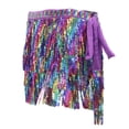 thumbnail image 1 of Bibifish Womens skirts carnival Colorful Tassel Fringe Hip skirts Belly Dance Costume Sparkly Sequin Wrap Skirts trendy Festival Performance Skirts, 1 of 3