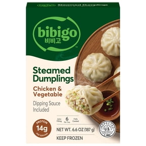 Bibigo Frozen Chicken & Vegetable Steamed Dumplings, 6.59 oz, Tray Pack