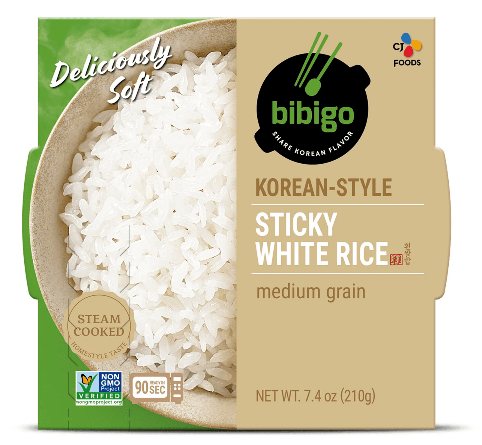 Bibigo, KoreanStyle, Sticky White Rice Bowl, Shelf Stable, 7.4 oz