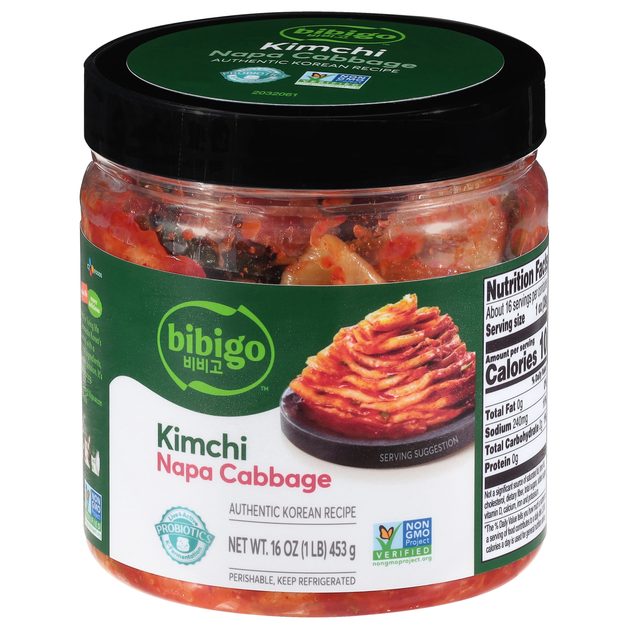 Bibigo Refrigerated Korean-Style Napa Cabbage Kimchi, 16.0 oz