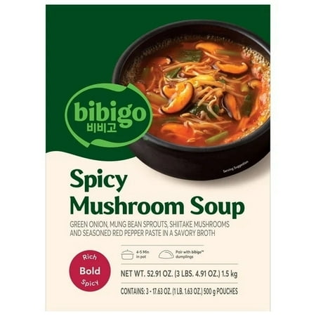 Bibigo Spicy Mushroom Soup 3 - 17.63 oz Pouches