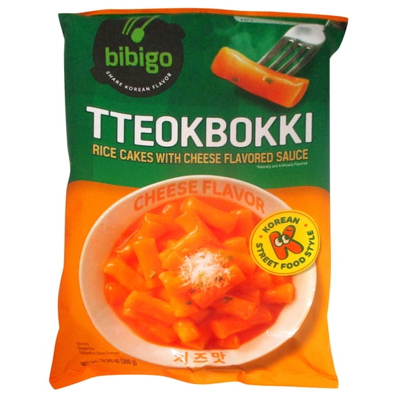 CJ Bibigo, Tteokbokki Rice Cakes, Cheese, 12.69 Oz Bag