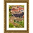 thumbnail image 1 of Bibikow, Walter 11x14 Gold Ornate Wood Framed with Double Matting Museum Art Print Titled - Sweden-Scania-Arild-high angle village view, 1 of 4