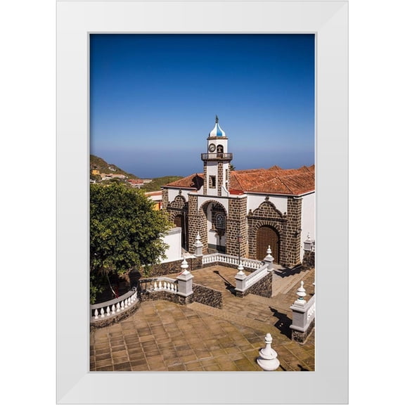 Bibikow, Walter 11x14 White Modern Wood Framed Museum Art Print Titled - Canary Islands-El Hierro Island-Valverde-Iglesia de Nuestra Senora de la Concepcion church