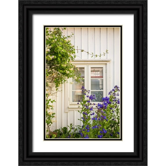 Bibikow, Walter 13x18 Black Ornate Wood Framed with Double Matting Museum Art Print Titled - Sweden-Bohuslan-Smogen-house detail