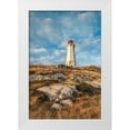 thumbnail image 1 of Bibikow, Walter 13x18 White Modern Wood Framed Museum Art Print Titled - Canada-Nova Scotia-Louisbourg-Louisbourg Lighthouse-dusk, 1 of 4