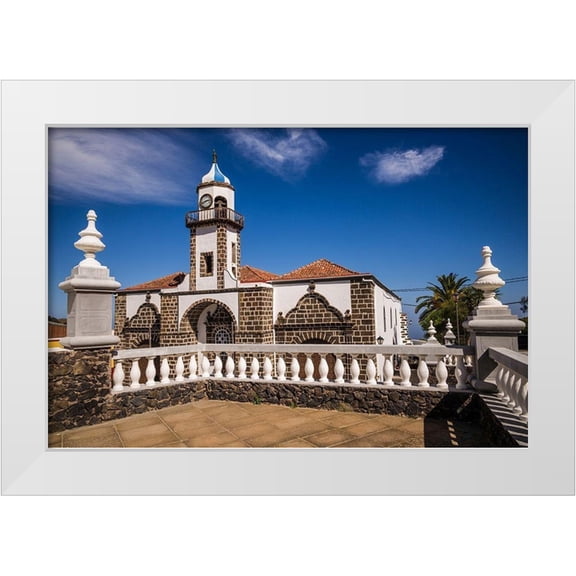 Bibikow, Walter 14x11 White Modern Wood Framed Museum Art Print Titled - Canary Islands-El Hierro Island-Valverde-Iglesia de Nuestra Senora de la Concepcion church