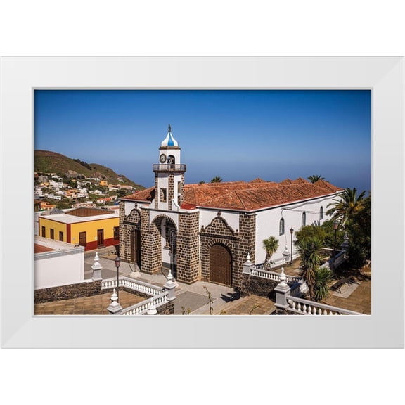 Bibikow, Walter 14x11 White Modern Wood Framed Museum Art Print Titled - Canary Islands-El Hierro Island-Valverde-Iglesia de Nuestra Senora de la Concepcion church