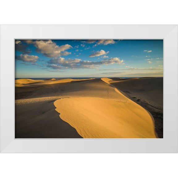 Bibikow, Walter 14x11 White Modern Wood Framed Museum Art Print Titled - Spain-Canary Islands-Gran Canaria Island-Maspalomas-Maspalomas Dunes National Park