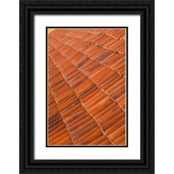 Bibikow, Walter 17x24 Black Ornate Wood Framed with Double Matting Museum Art Print Titled - Canary Islands-Fuerteventura Island-La Oliva-Casa de los Coroneles-18th century