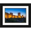 thumbnail image 1 of Bibikow, Walter 18x13 Black Ornate Wood Framed with Double Matting Museum Art Print Titled - Sweden-Gotland Island-Visby-12th century city wall-most complete medieval city wall in Europe-dusk, 1 of 4