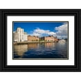 thumbnail image 1 of Bibikow, Walter 18x13 Black Ornate Wood Framed with Double Matting Museum Art Print Titled - Sweden-Scania-Malmo-Inre Hamnen inner harbor, 1 of 4