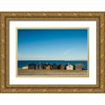 thumbnail image 1 of Bibikow, Walter 18x13 Gold Ornate Wood Framed with Double Matting Museum Art Print Titled - Sweden-Faro Island-Kursviken-coastal farmers fishing shacks-sunset, 1 of 4