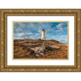 thumbnail image 1 of Bibikow, Walter 18x13 Gold Ornate Wood Framed with Double Matting Museum Art Print Titled - Canada-Nova Scotia-Louisbourg-Louisbourg Lighthouse-dusk, 1 of 4