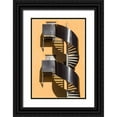 thumbnail image 1 of Bibikow, Walter 23x32 Black Ornate Wood Framed with Double Matting Museum Art Print Titled - Sweden-Norrkoping-early Swedish industrial town-circular staircase, 1 of 4