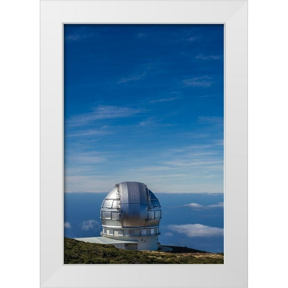 Bibikow, Walter 23x32 White Modern Wood Framed Museum Art Print Titled - Canary Islands-Roque de los Muchachos Observatory-one of the worlds largest telescopes