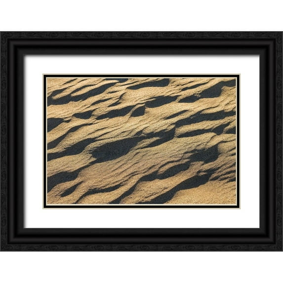 Bibikow, Walter 24x17 Black Ornate Wood Framed with Double Matting Museum Art Print Titled - Spain-Canary Islands-Gran Canaria Island-Maspalomas-Maspalomas Dunes National Park