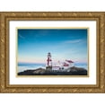 thumbnail image 1 of Bibikow, Walter 32x23 Gold Ornate Wood Framed with Double Matting Museum Art Print Titled - Canada-New Brunswick-Campobello Island-Head Harbour Lightstation lighthouse-dusk, 1 of 4