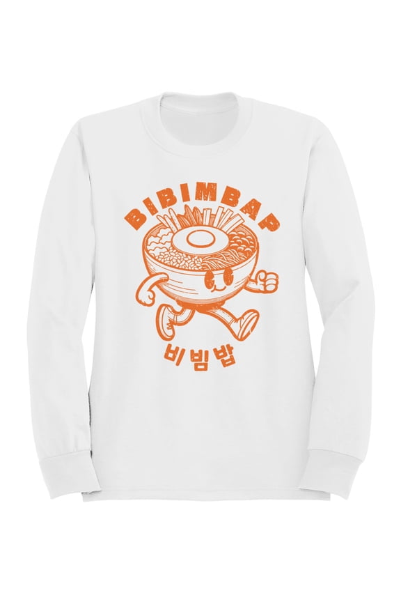 Bibimbap Cartoon with Korean Text Women's Sweatshirt