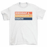 Bibimbap Gochujang Kimchi T-Shirt Korean Food Tee Men Women