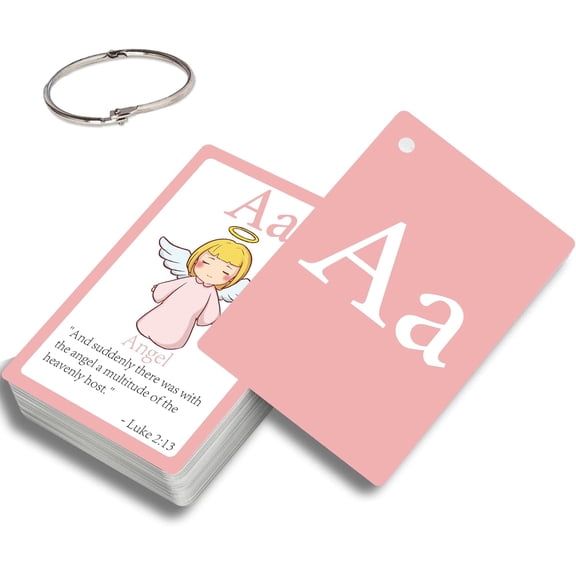 Bible Alphabet Flash Cards, Christian Flashcards