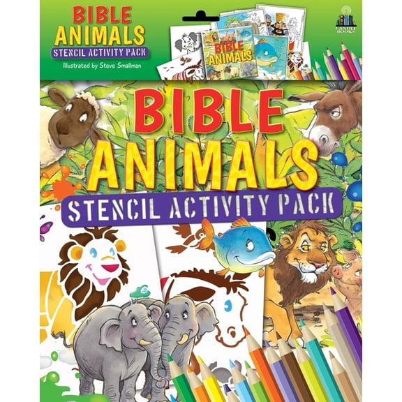 Bible Animals Stencil Activity Pack, (Paperback)
