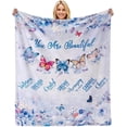 thumbnail image 1 of Bible Blanket Religious Gifts for Women God Says You Are Beautiful 50X60 Throw Blanket Christmas Faith Gifts for Christian Women Jesus Gifts for Woman Bible Verse Throw and Blanket for Godmother, 1 of 6