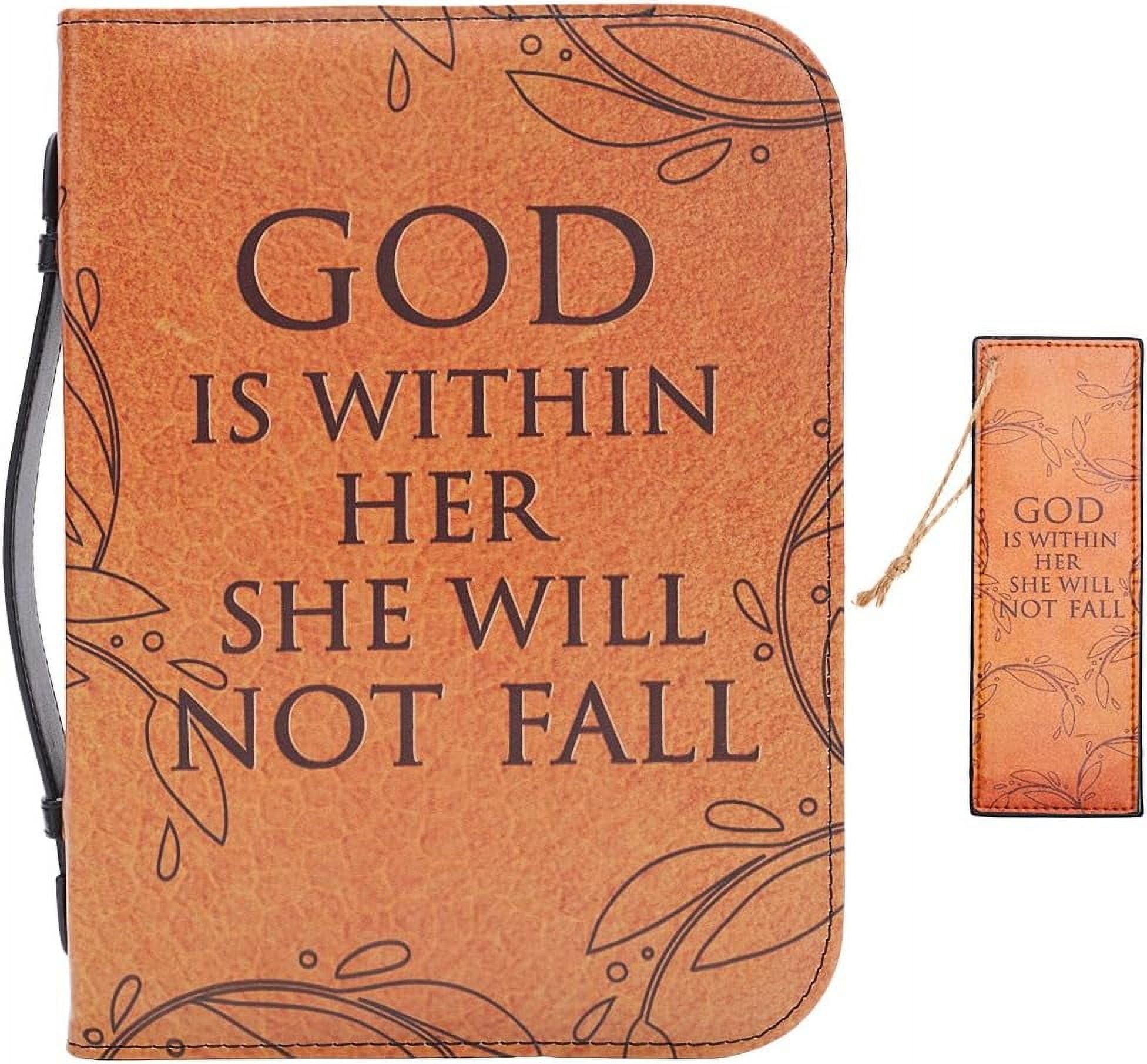 Bible Cases Fit 10.2 x 7.4 x 1.5In with PU Bookmark Book Cover Peru Books Sleeve Bibles Word Travelbook Wristlet Strap Covers Gifts for Friend Mixed Color
