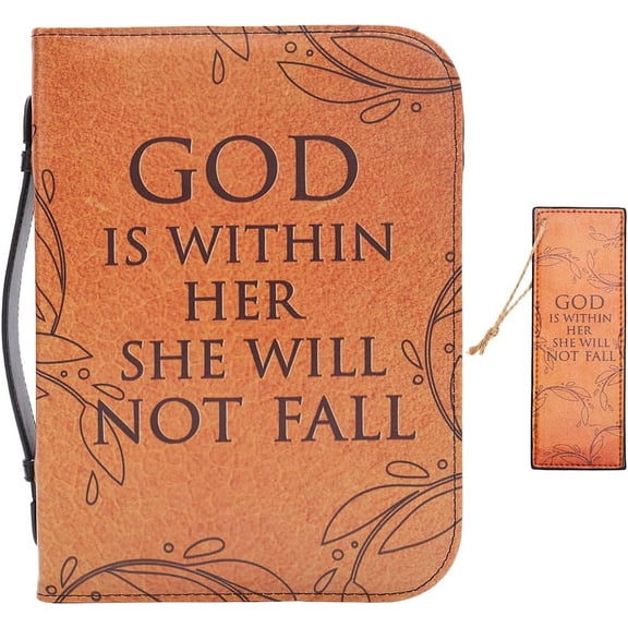Bible Cases Fit 10.2 x 7.4 x 1.5In with PU Bookmark Book Cover Peru Books Sleeve Bibles Word Travelbook Wristlet Strap Covers Gifts for Friend Mixed Color