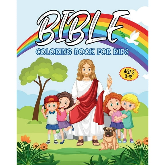 Bible Coloring Book for Kids Ages 8-12: Biblical Illustrations for Children, (Paperback)