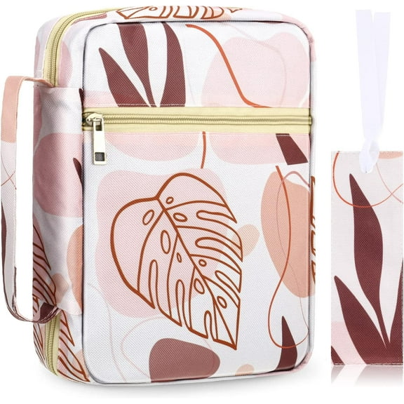 Bible Cover Case/Book Cover, Bible Case for Women Men, Bible Cover Bags Floral Pattern With Handle  Portable Bible Carrying Case for Bible Study Fits for Standard Size Bible