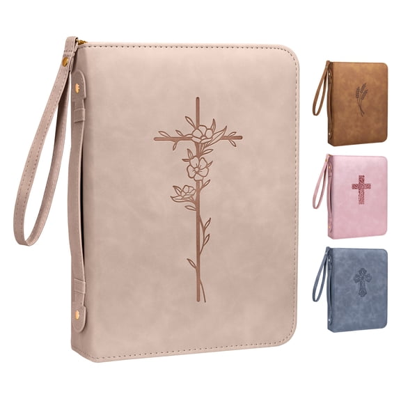 Bible Cover Case for Women Men - Elegant and Minimalist Bible Cover - Classic Bible Covers for Women Men - Vegan Leather Bible Case - Christian Gift - Sand