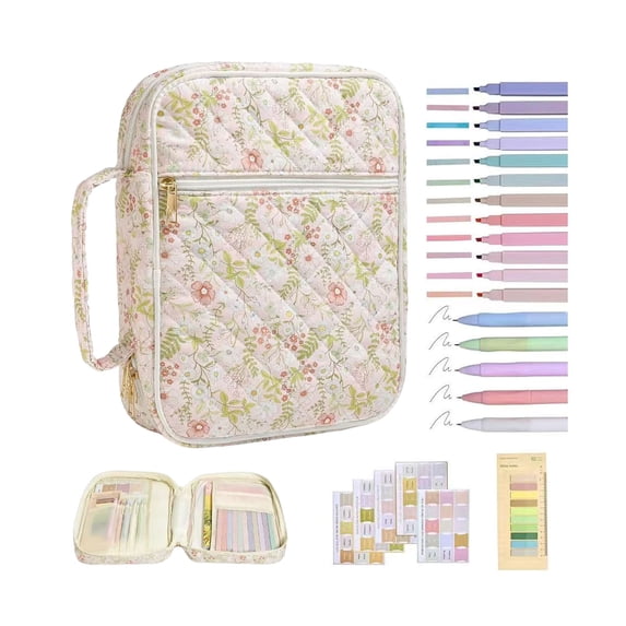 Bible Cover Case for Women Floral Tote Bags with Handle Book Holder for Women Beige