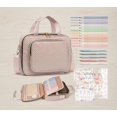 thumbnail image 1 of Bible Cover Case forWomen, Large Bible Bag w/Shoulder Strap, Bible Study Supplies Journaling Kit Pink Book Carrying Case with Pastel Highlighters Tabs, Christmas Christian Gifts for Women Mom Friends, 1 of 8