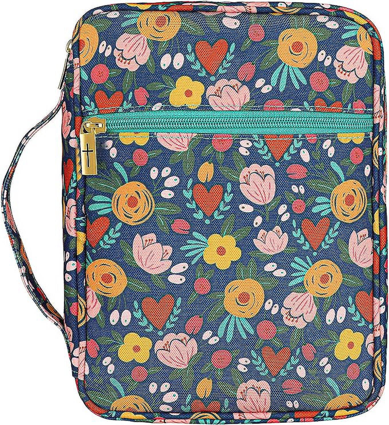 Bible Cover Christ Garden Canvas Bible Case With Floral Pattern For bible-cover-christ-garden-canvas-bible-case-with-floral-pattern-for