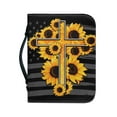 thumbnail image 1 of Bible Cover Cross Bible Case,Waterproof Leather Book Cover Bible Study Organizer Tote Bag Bible Carrying Case with Handles Gift for Women Men, 1 of 3
