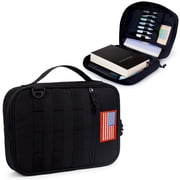 Bible Cover for Men & Women,Large Bible Case with Handles and Shoulder Strap,Bible Bag, Bible Carrying Case, Scripture Case Church Bag Bible Protective with Pocket