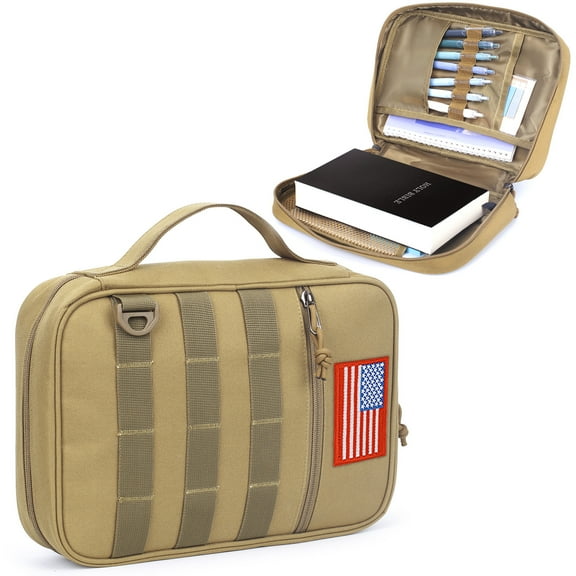 Bible Cover for Men & Women,Large Bible Case with Handles and Shoulder Strap,Bible Bag, Bible Carrying Case, Scripture Case Church Bag Bible Protective with Pocket