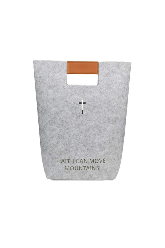 Bible Cover Tote Bags Felt Gray Tote Christian Handbag for Women/Men